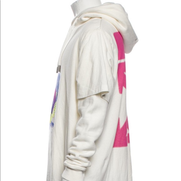 Off-White Virgil Abloh World Globe Hands Logo Hoodie Tee - Picture 4 of 6